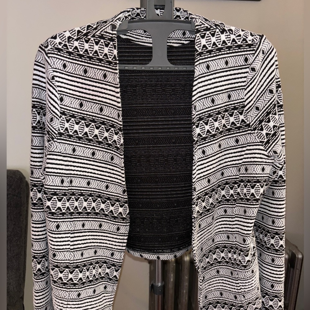 Jack by BB Dakota Black and White Patterned Jacket